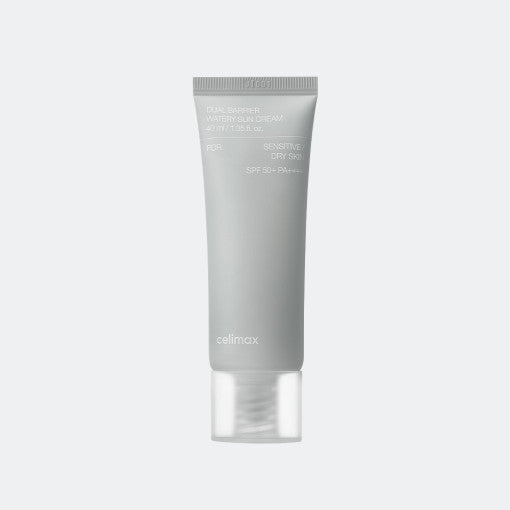 celimax Dual Barrier Watery Sun Cream SPF50+ PA++++, 40ml, Sonnencreme in weißer Tube mit blauer Beschriftung
