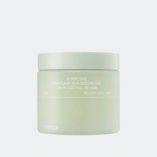 Celimax JI WOO GAE Heartleaf BHA Peeling Pad, 50 Stück, sanfte Hautpeeling-Pads mit Herzblatt-Extrakt für klare Haut