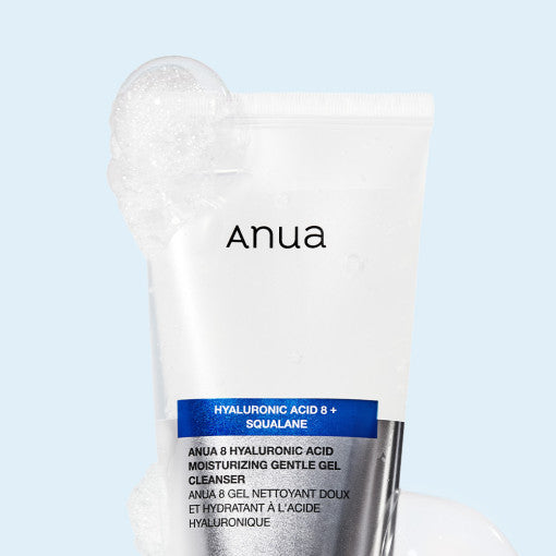 Anua 8 Hyaluronsäure feuchtigkeitsspendender Gel-Reiniger in 150 ml, sanfter Gesichtsreiniger mit feuchtigkeitsspendender Wirkung
