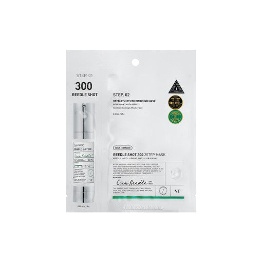 VT Reedle Shot 300 2-Schritt-Pflegemaske, Gesichtsmasken Set mit 1,5 g und 25 g für intensive Hautpflege