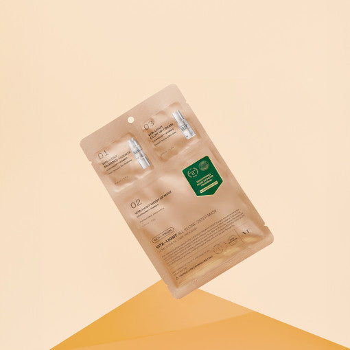 VT Vita-Light All In One 3-Schritte Maske, Gesichtspflege, mit drei Komponenten für strahlende Haut, in Packungen zu 1,5 g, 24 g und 1,5 g