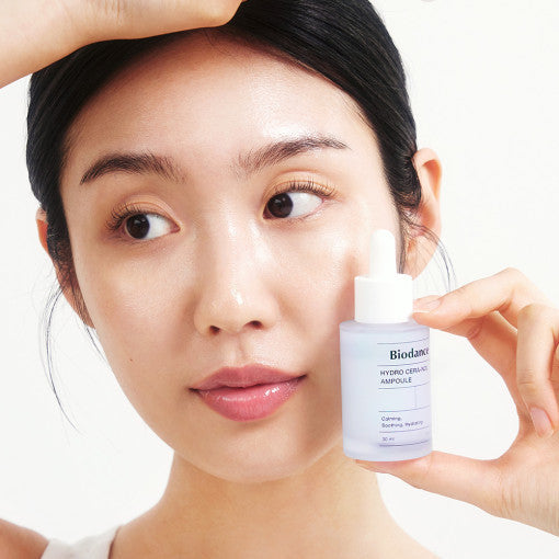 Biodance Hydro Cera-Nol Ampulle mit 5% Cera-Nol, beruhigende Gesichtspflege, 30 ml, flüssige Hautpflege in Ampullenform