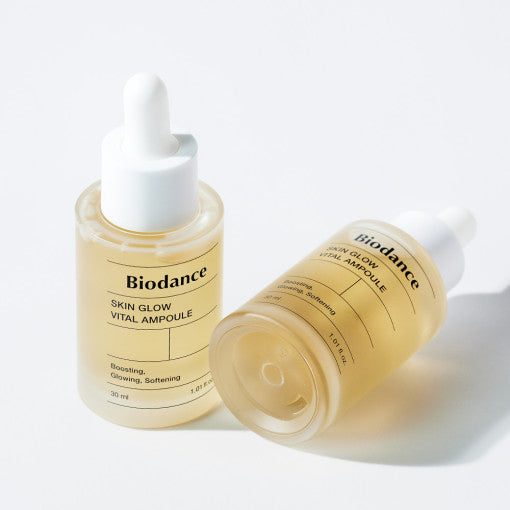 Biodance Skin Glow Ampoule in 30 ml Flasche, strahlendes Serum für Glass Skin, sichtbare Hautverjüngung und Glanz.