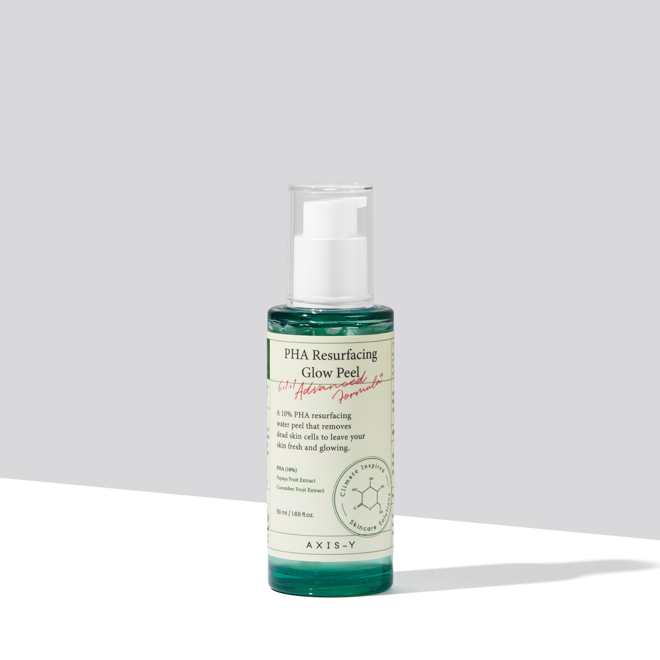 AXIS-Y PHA Resurfacing Glow Peel Cleanser in 50ml flasche, schäumendes Hautpflegeprodukt für einen strahlenden Teint