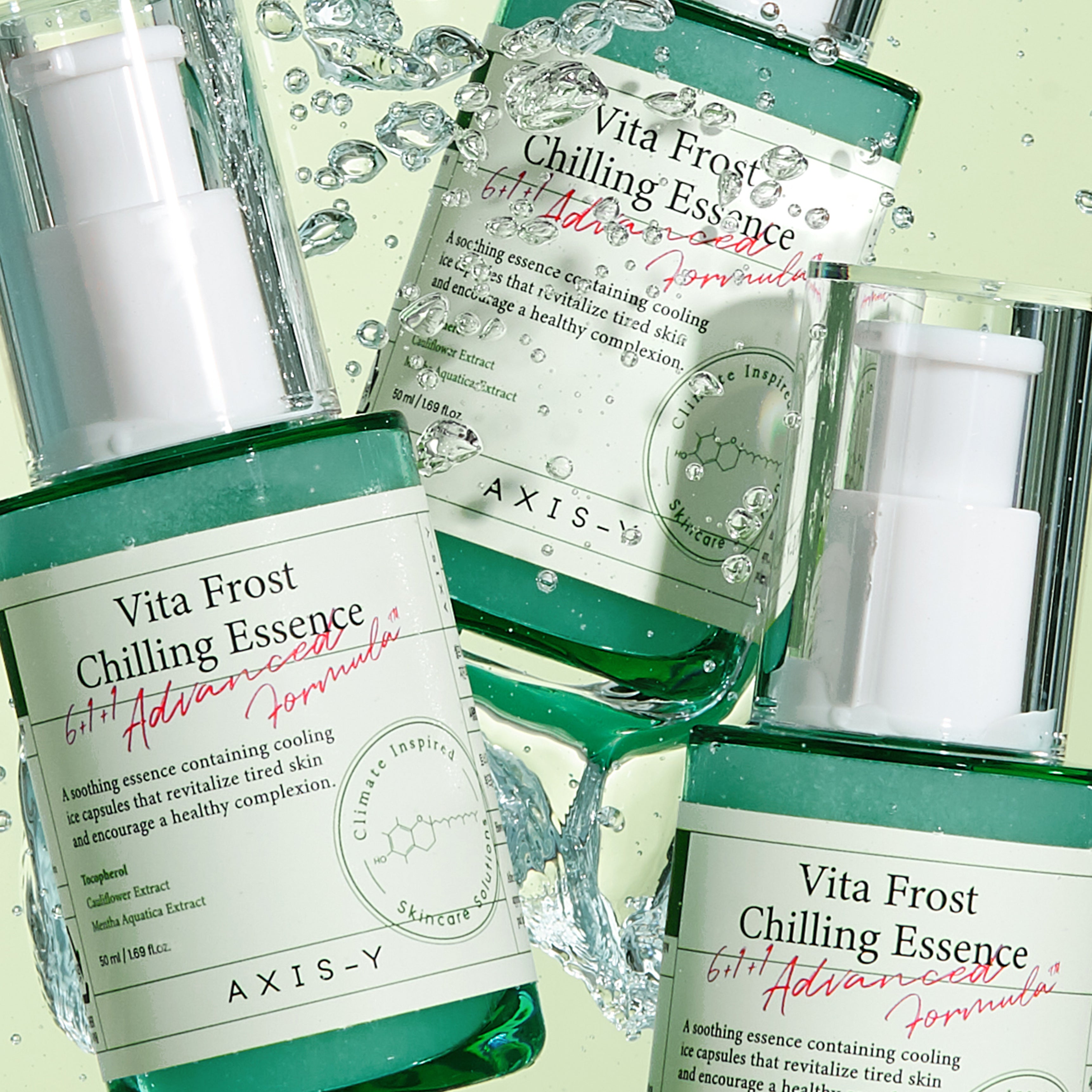 AXIS-Y Vita Frost Chilling Essence Flasche mit 50ml, kühlende Gesichtsessenz, für erfrischende Hautpflege