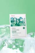 Cell Fusion C Cica Cooling Maske, 27g, 5 Stück, entspannende Gesichtspflege mit beruhigender Wirkung, für frische Haut.
