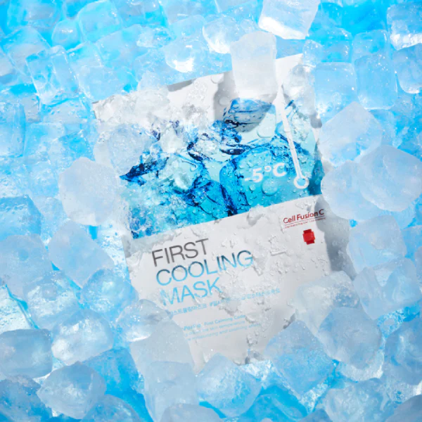 Cell Fusion C Post Alpha First Cooling Maske, 5er Pack, feuchtigkeitsintensive Gesichtsmasken, kühlende Pflege für die Haut
