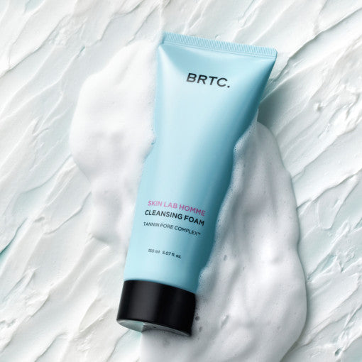 BRTC Skin Lab Homme Reinigungsschaum für Männer, 150ml, flüssiger Gesichtsreiniger in weißer Verpackung