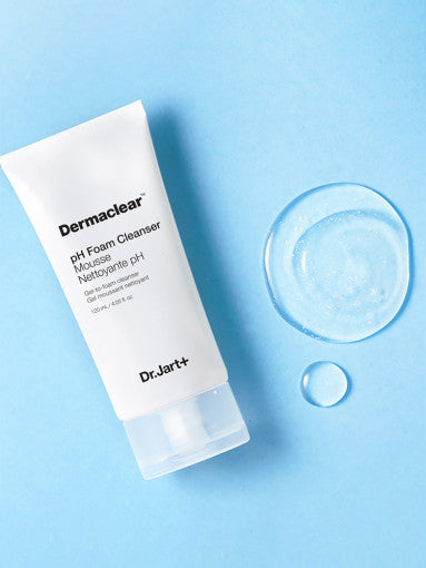 Dr.Jart+ Dermaclear pH Foam Cleanser, sanfte Reinigungs-Schaum für klare Haut, 120ml Flasche, sichtbare Produktverpackung