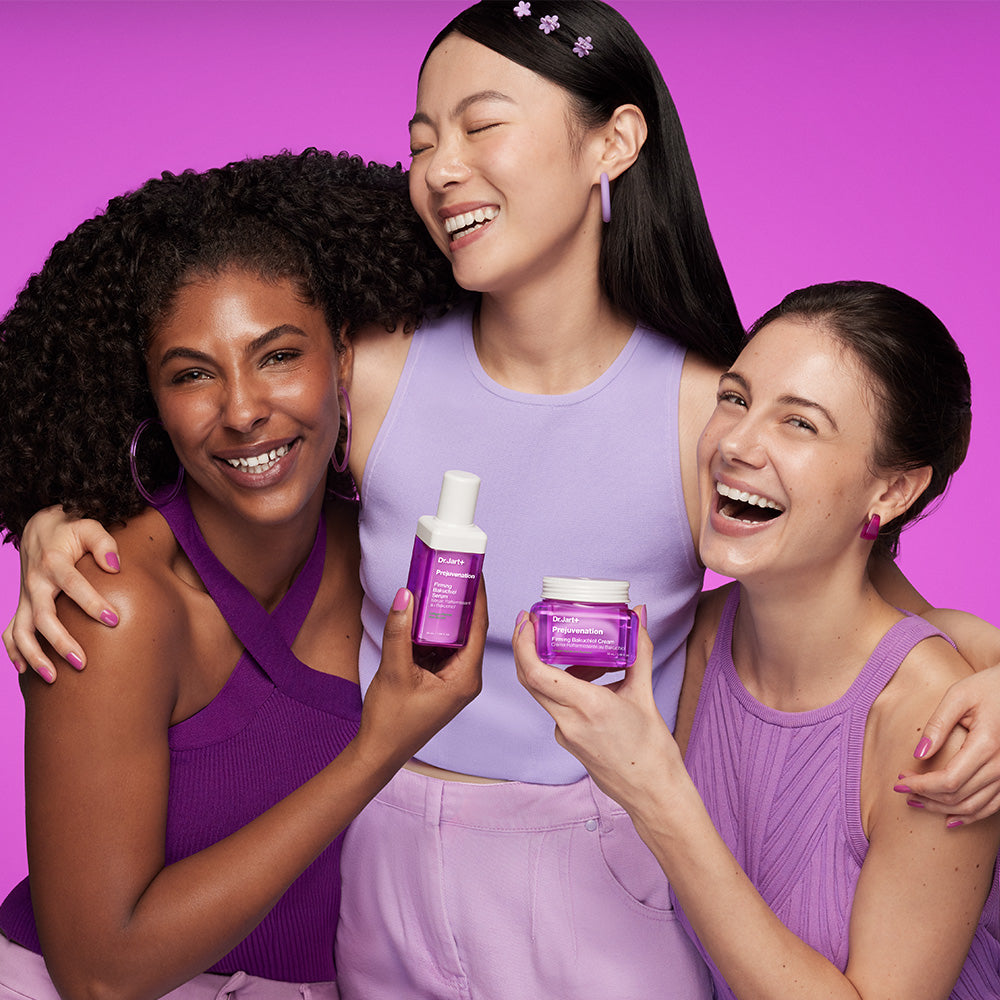 Dr.Jart+ Prejuvenation festigende Bakuchiol Creme in 50ml, cremige Textur, für straffere Haut, auf einem weißen Hintergrund.