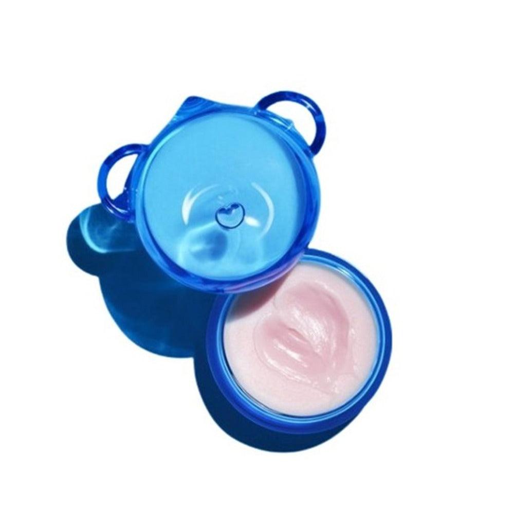 Dr. Jart+ Water Jelly Glow Lip Balm, 20ml, mit transparentem Behälter, zeigt den pflegenden Lippenbalsam in einer weißen Verpackung