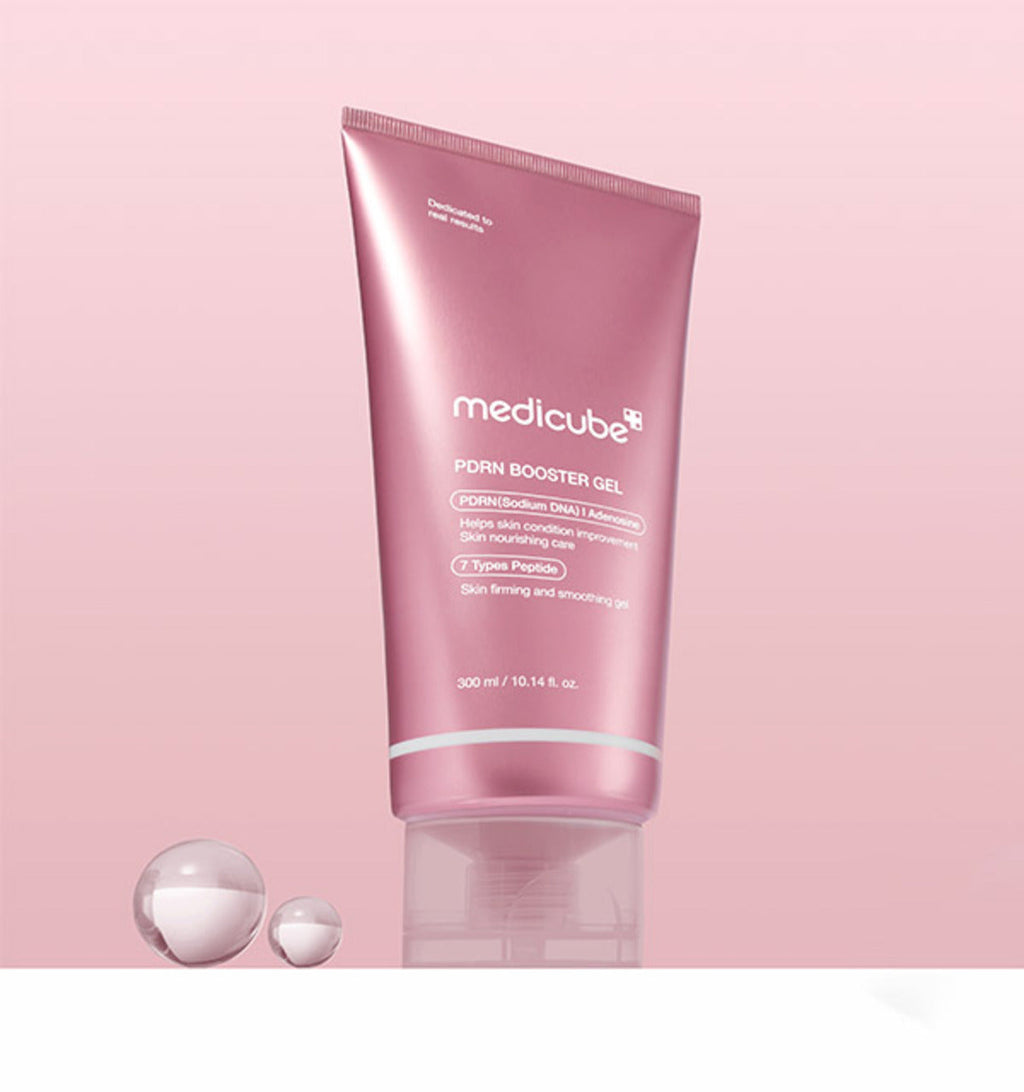 medicube AGE-R PDRN Booster Gel, beruhigendes Lifting-Gel für Gesicht und Körper, 300 ml, cremige Textur