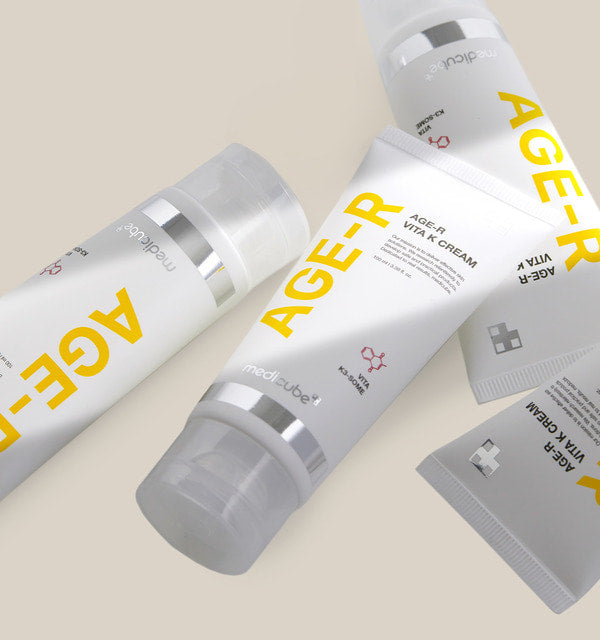 medicube AGE-R Vita K Creme, multifunktionale Vitamin K Pflegecreme in 250 ml, cremige Textur, sichtbare Verpackung
