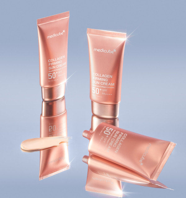 Medikube Collagen Sonnencreme mit Straffung, Kollagen und Glow-Effekt, 50 ml, Sonnenschutzcreme für strahlende Haut