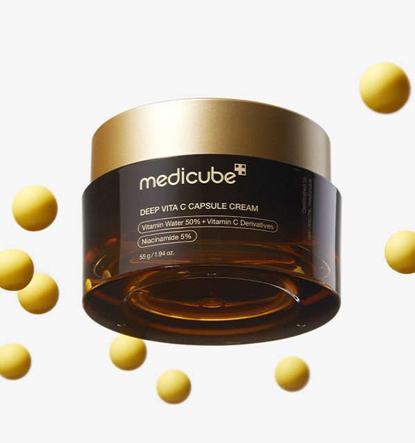 medicube Deep Vita C Capsule Creme mit Sanddorn, aufhellende Vitamin C Kapsel-Creme in 55 g, cremige Textur, ideal für strahlende Haut
