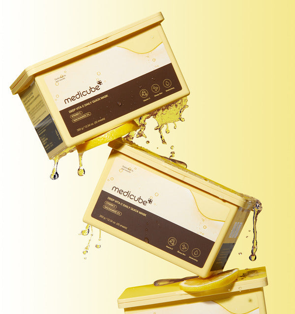 medicube Deep Vita C Daily Quick Mask, aufhellende Vitamin C Tuchmaske, 30 Stück, Gesichtspflege, feuchtigkeitsspendend