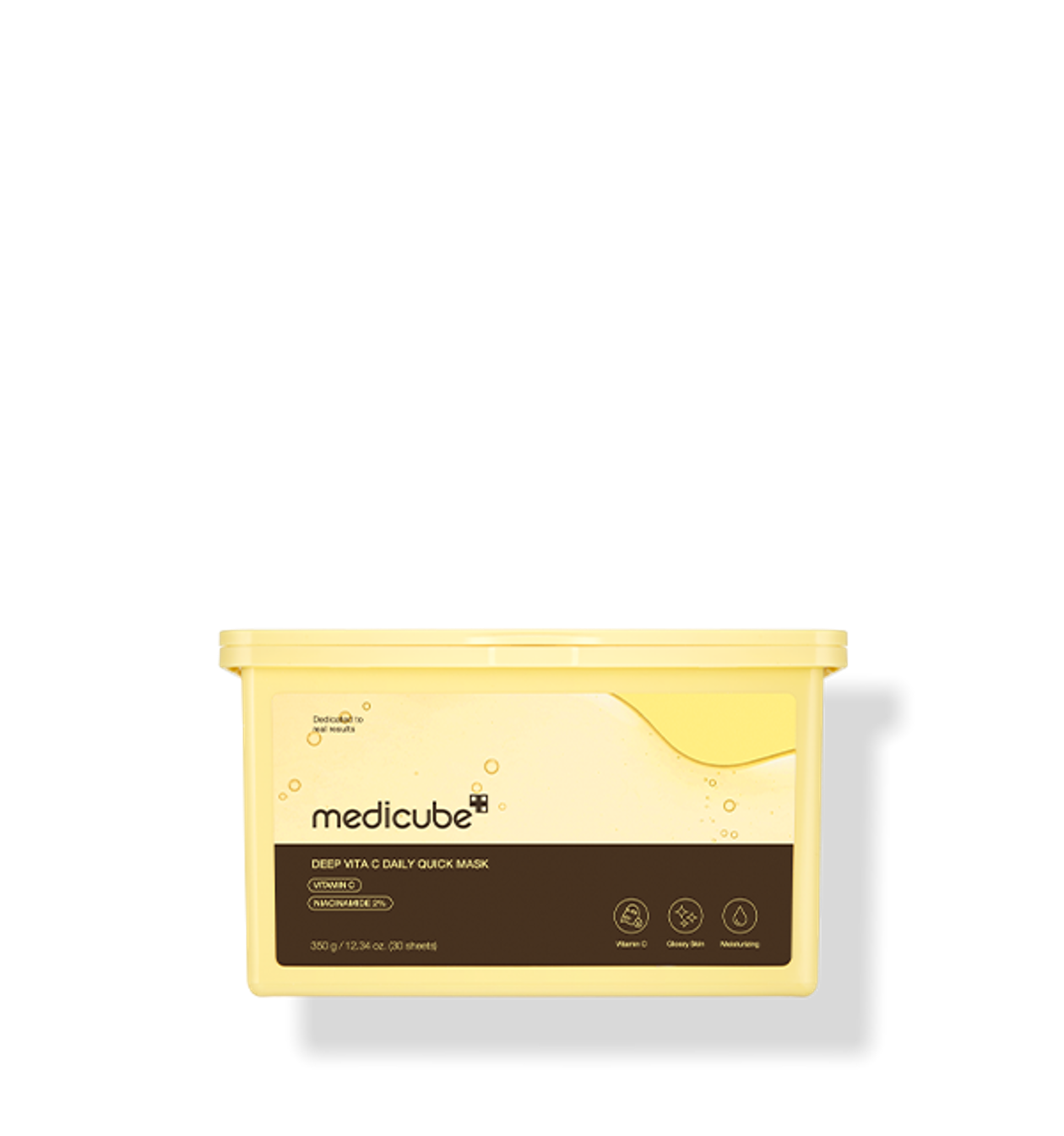 Medicure Deep Vita C Daily Quick Mask, aufhellende Vitamin C Tuchmaske, 30 Stück, Gesichtspflege in einer Packung