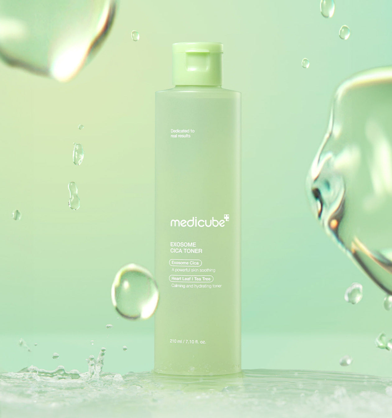 Medicube Exosome Cica Toner in 210 ml, beruhigender Gesichtstoner mit 12 Cica-Inhaltsstoffen für empfindliche Haut.