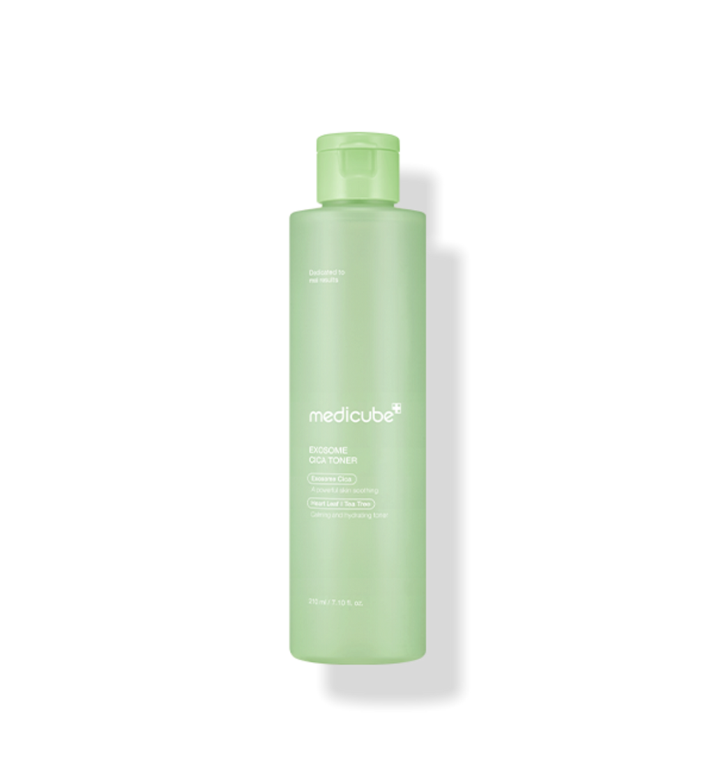 Medicube Exosome Cica Toner in 210 ml, beruhigender Toner mit 12 Cica-Inhaltsstoffen, für eine gepflegte und beruhigte Haut.