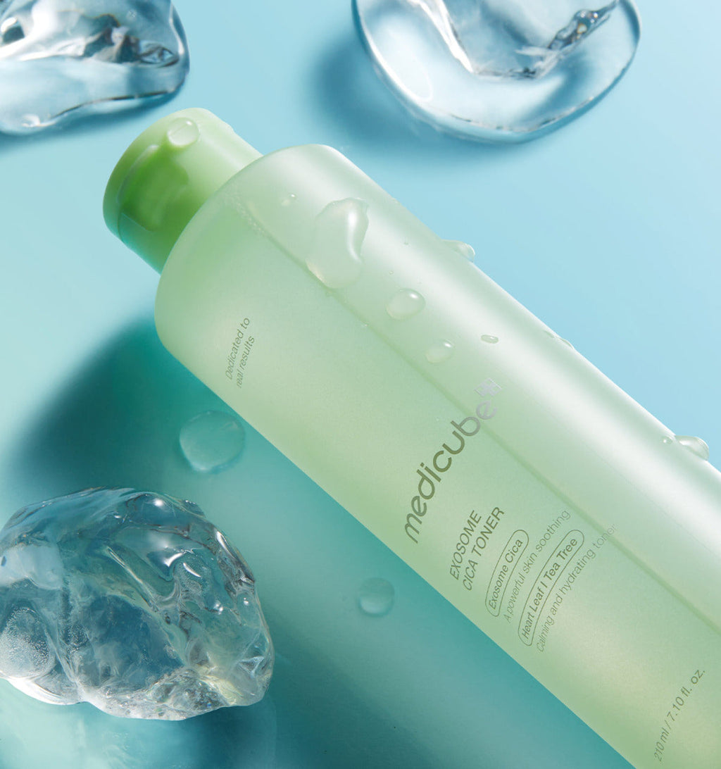 medicube Exosome Cica Toner in 210 ml Flasche, beruhigender Toner mit 12 Cica-Inhaltsstoffen, für gepflegte Haut