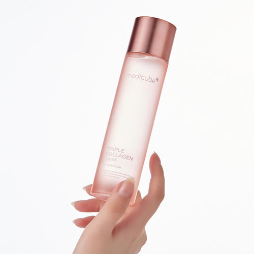 medicube Triple Collagen Toner 4.0 in 140 ml Flasche, kollagenreicher Toner für intensive Feuchtigkeit und strahlende Haut