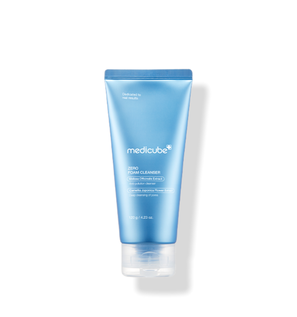 medicube Zero Foam Reiniger, sanfter Reinigungsschaum in 120 g für empfindliche Haut, cremig und schäumend in der Verpackung