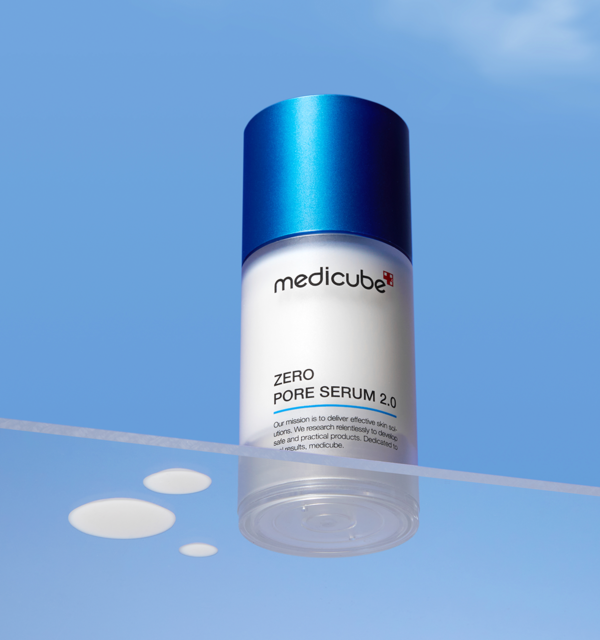 medicube Zero Pore Serum 2.0 mit klarer Haut, Porenverfeinerndes Serum, 37 ml, Flasche mit Serum und Pumpe
