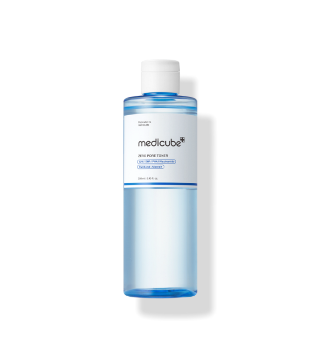 Medicube Zero Pore Toner in 250 ml Flasche, porenverfeinernd und sebiumregulierend, für klare und ausgeglichene Haut.