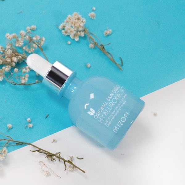 MIZON Hyaluronsäure 100 Ampulle in 30ml Flasche, feuchtigkeitsspendende Hautpflege mit Hyaluronsäure, Nahaufnahme