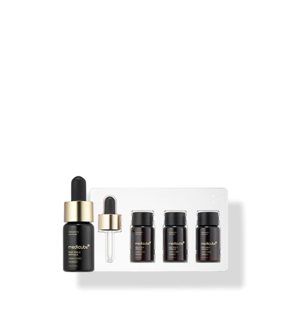 Medicube Deep Vita C Ampoule, konzentrierte Vitamin C Ampoule für strahlende Haut und Aufhellung, 3 Stück, 10 g.