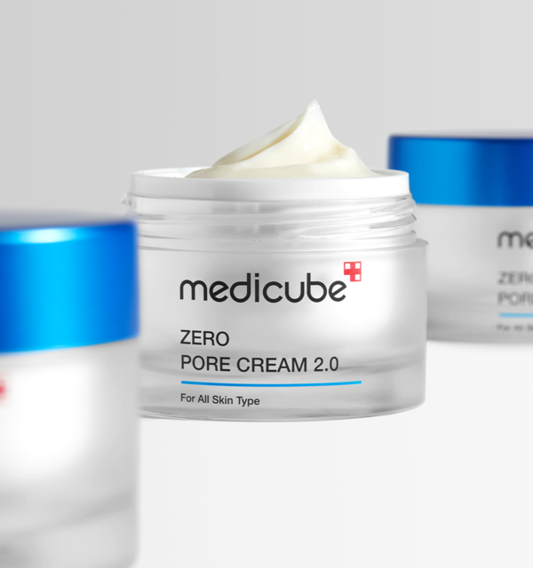 medicube Zero Pore Cream 2.0, porenstraffende Gel-Creme mit Glykolsäure, 50 ml, für glatte Haut