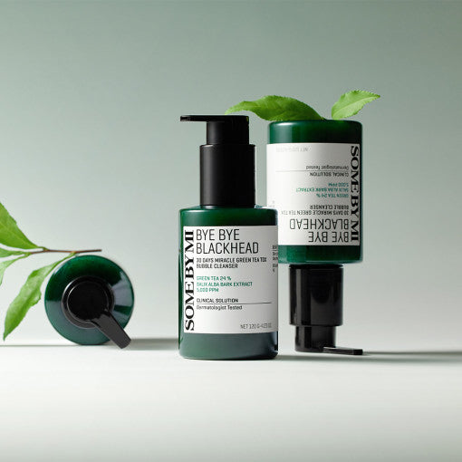 SOME BY MI Bye Bye Blackhead 30 Days Miracle Green Tea Tox Bubble Cleanser, Reinigungsschaum mit grünem Tee, 120 g