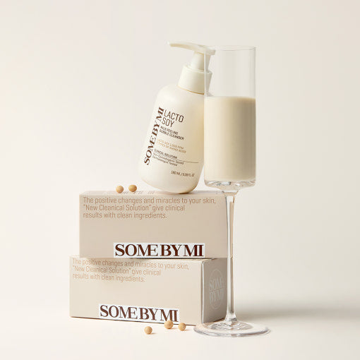 SOME BY MI Lacto Soy Mild Peeling Bubble Cleanser, sanfter Reinigungschaum mit Lacto Soy, 180 ml, für reine Haut
