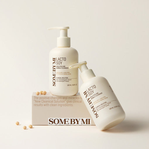 SOME BY MI Lacto Soy Mild Peeling Bubble Cleanser, sanfter Reinigungs-Schaum mit Lacto Soy, 180 ml, für die Gesichtsreinigung