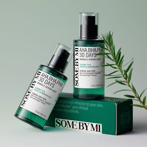 SOME BY MI AHA BHA PHA 30 Days Miracle Serum Light, leichtes beruhigendes Serum mit Centella, 50 ml, für klare Haut