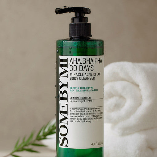SOME BY MI AHA BHA PHA 30 Days Miracle Akne Körperreinigung, antibakterieller Body Wash, 400 g, für reine Haut