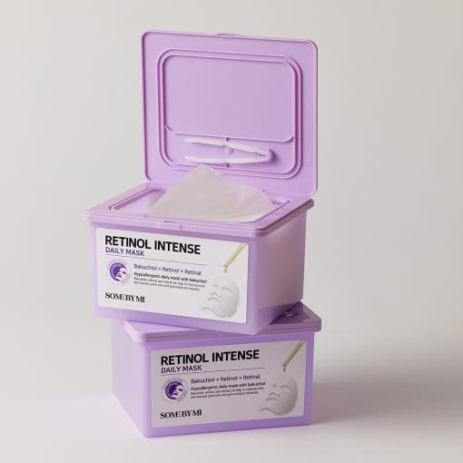 SOME BY MI Retinol Intense Daily Mask, 30 Stück, Anti-Aging Tuchmaske mit Retinol und Bakuchiol für reife Haut