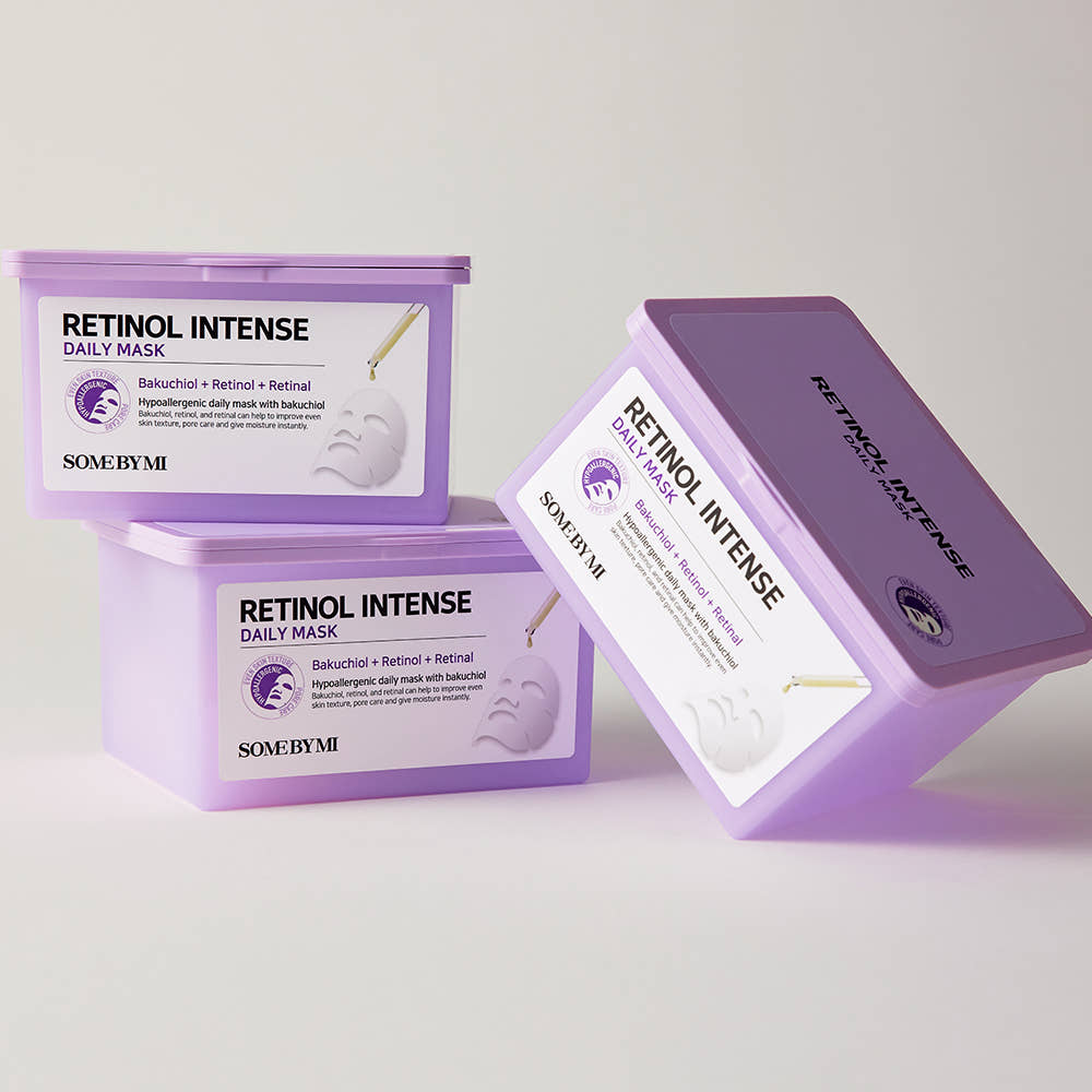 SOME BY MI Retinol Intense Daily Maske, Anti-Aging Gesichtstuchmaske mit Retinol und Bakuchiol, 30 Stück, 350 ml