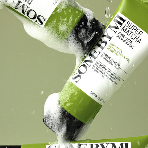 SOME BY MI Super Matcha Pore Clean Cleansing Gel in 100 ml, porenreinigendes Gel mit Matcha-Wasser, für saubere Haut