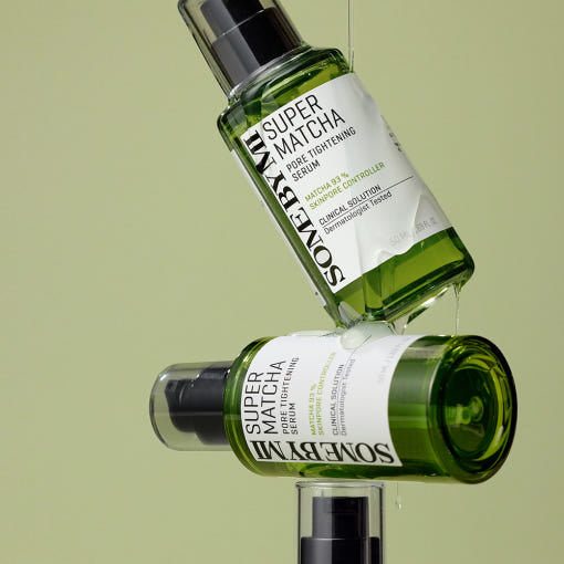 SOME BY MI Super Matcha Pore Tightening Serum, porenverfeinerndes Serum mit 93% Matcha-Wasser, 50 ml Flasche