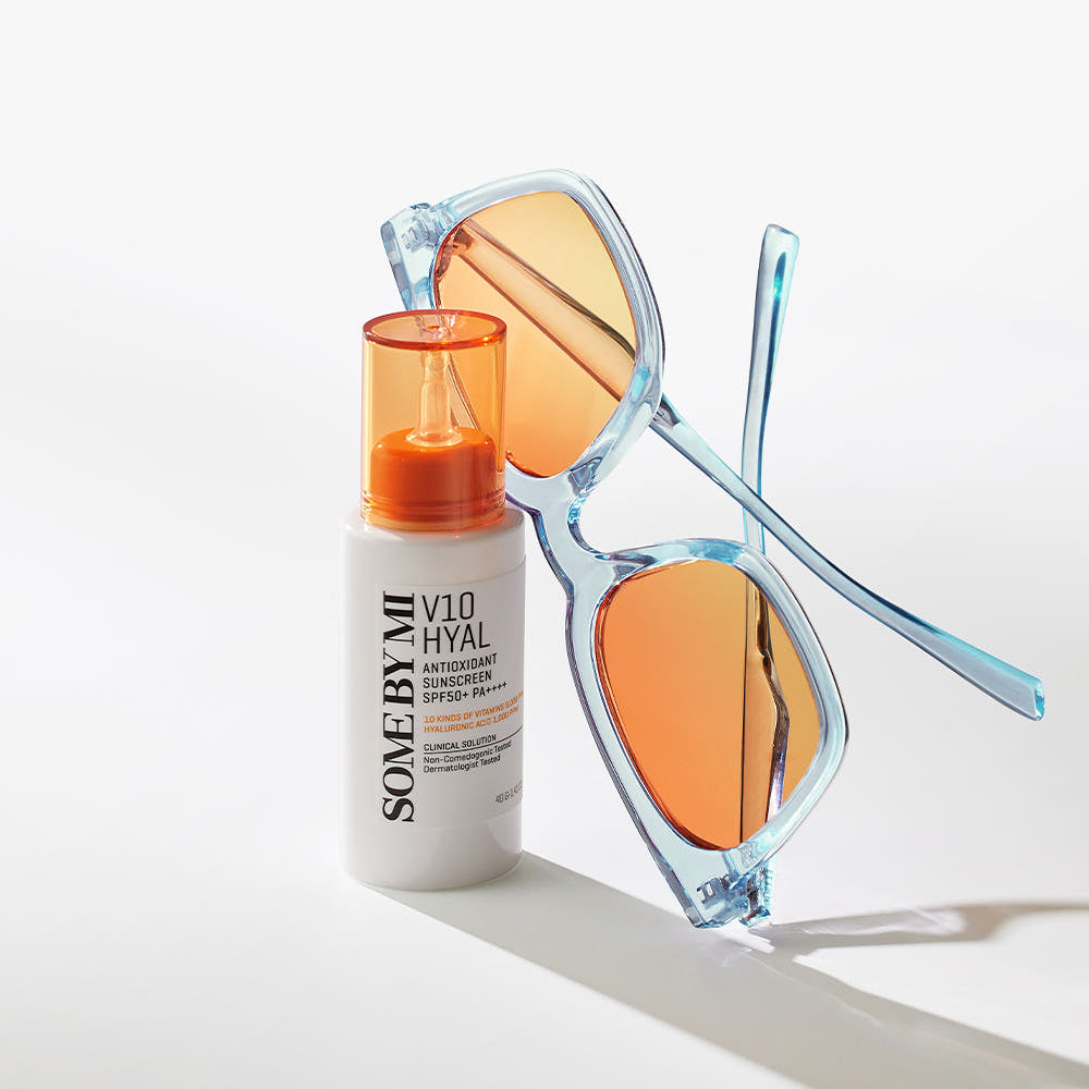 SOME BY MI V10 Hyal Antioxidant Sonnenschutz mit Hyaluron-Komplex, SPF50+ PA++++, 40 ml, sichtbare Verpackung und Text