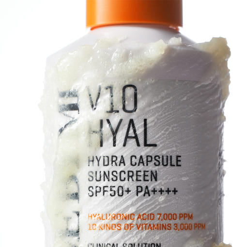 SOME BY MI V10 Hyal Hydra Capsule Sonnencreme SPF50+ PA++++, feuchtigkeitsspendende Sonnencreme mit Hyaluron, 40 ml