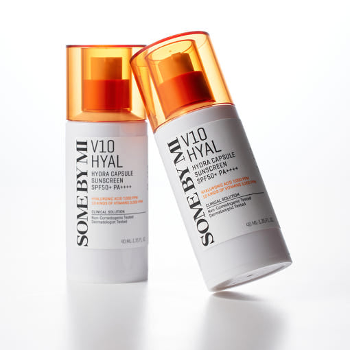 SOME BY MI V10 Hyal Hydra Capsule Sunscreen SPF50+ PA++++, feuchtigkeitsspendende Sonnencreme mit Hyaluron, 40 ml