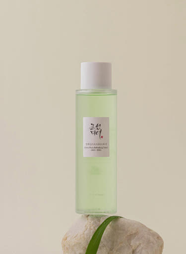 Beauty of Joseon Green Plum AHA BHA Toner, sanfter Peeling-Toner für klare Haut, 150 ml, Flasche auf weißem Hintergrund