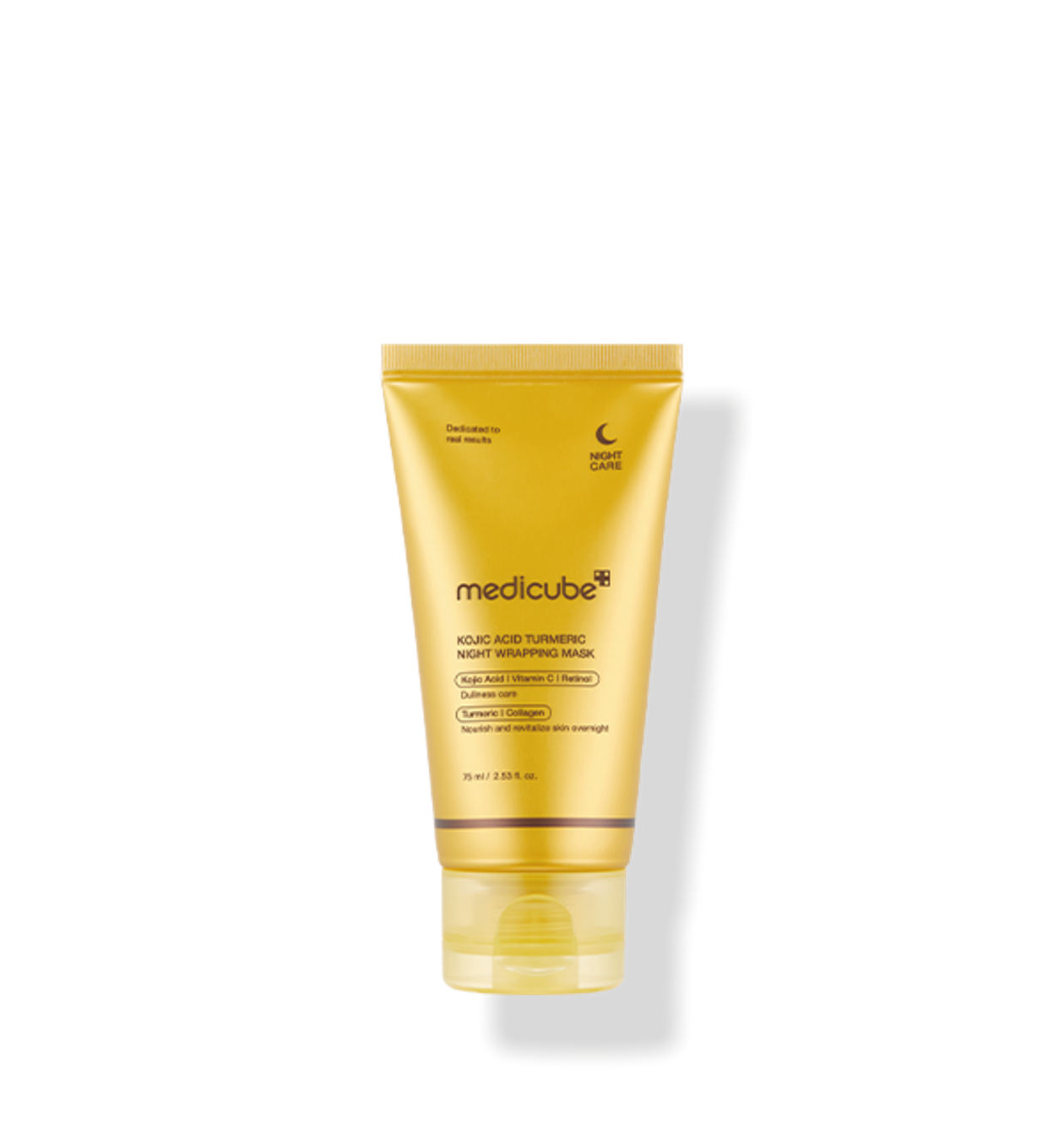 medicube Kojic Acid Turmeric Nachtmaske in einer blauen Packung, aufhellende Anti-Falten-Maske, 75 ml