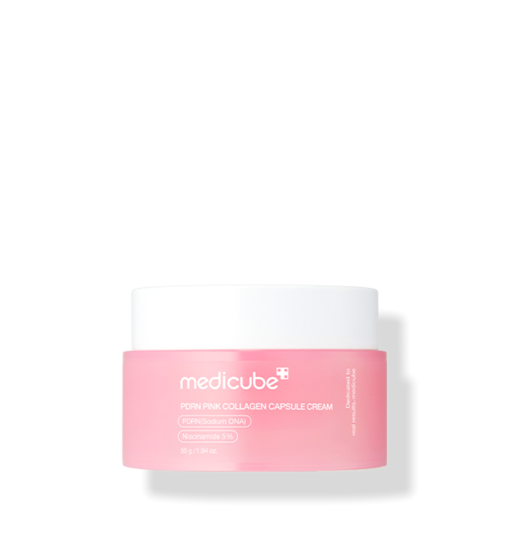 Medikube PDRN Pink Collagen Creme – feuchtigkeitsspendende Kapsel-Creme mit PDRN und Kollagen, 55 ml
