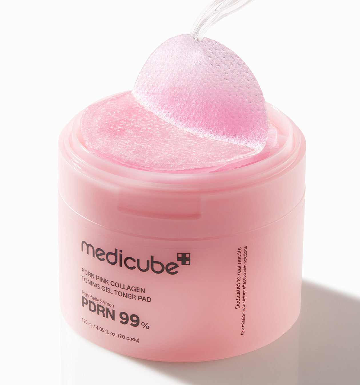 medicube PDRN Pink Collagen Gel Toner Pad, aufhellende PDRN-Toner-Pads, 70 Stück, feuchtigkeitsspendende Gesichtspflege