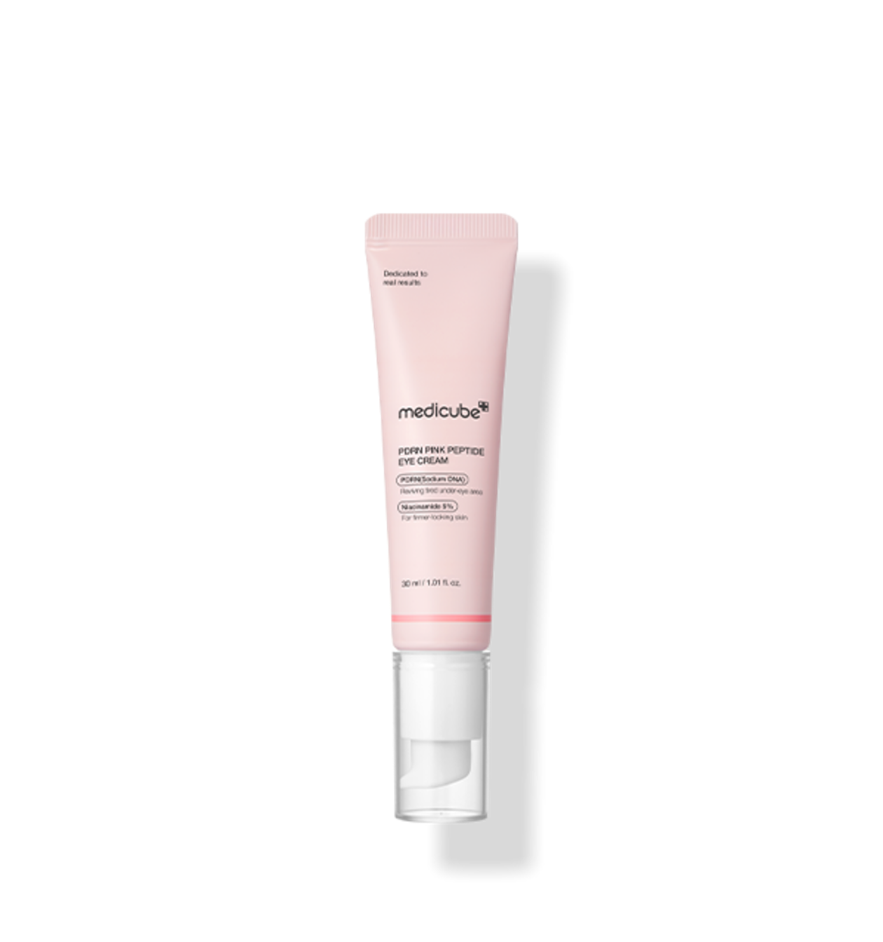medicube PDRN Pink Peptide Augencreme mit Peptiden und Retinol, Anti-Aging, 30 ml, sichtbare Textur in der Verpackung
