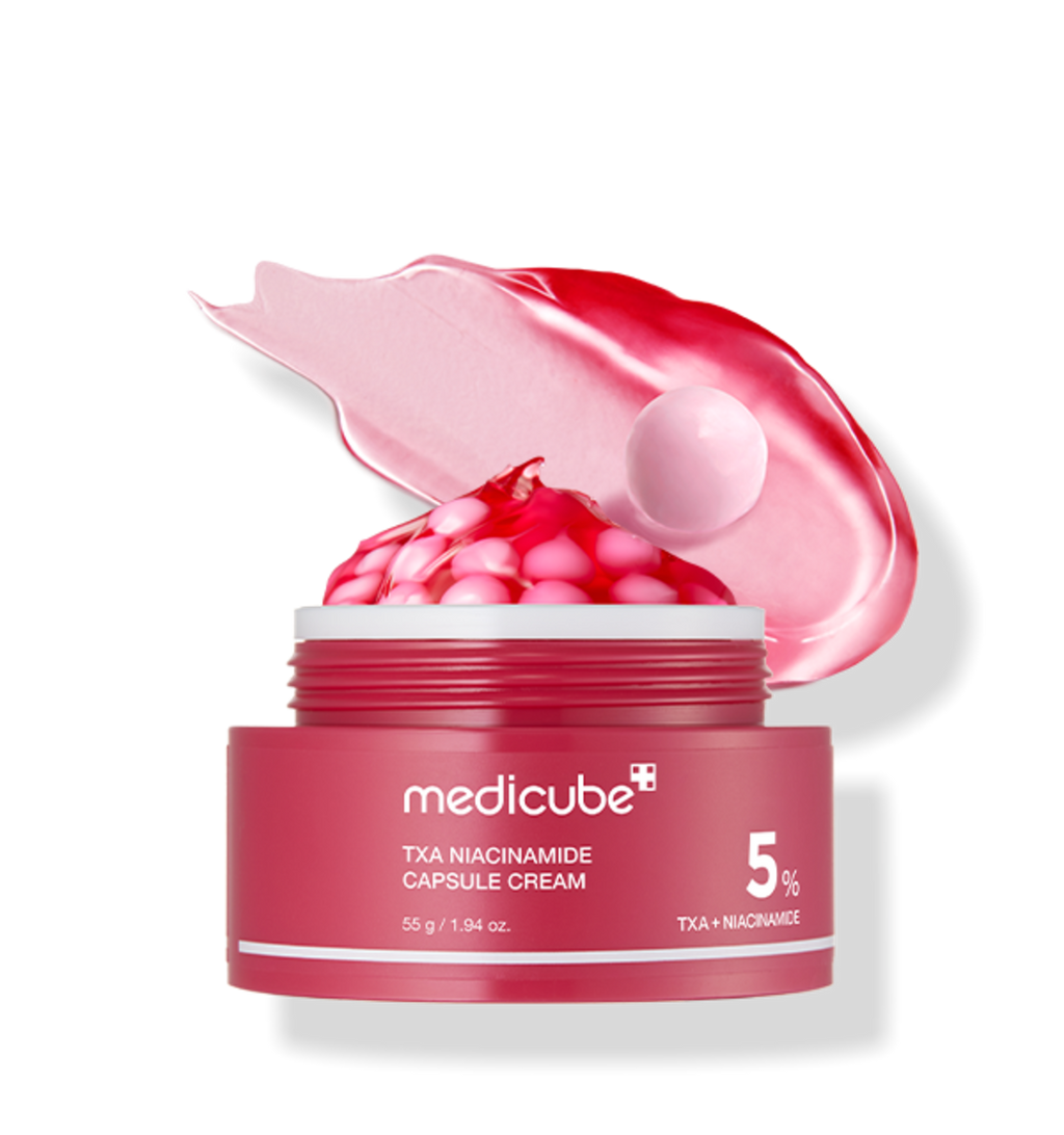 medicube TXA Niacinamide Capsule Creme mit Tranexamsäure und Glutathion, 55 g, aufhellende Gesichtscreme, Creme in Kapsel-Form