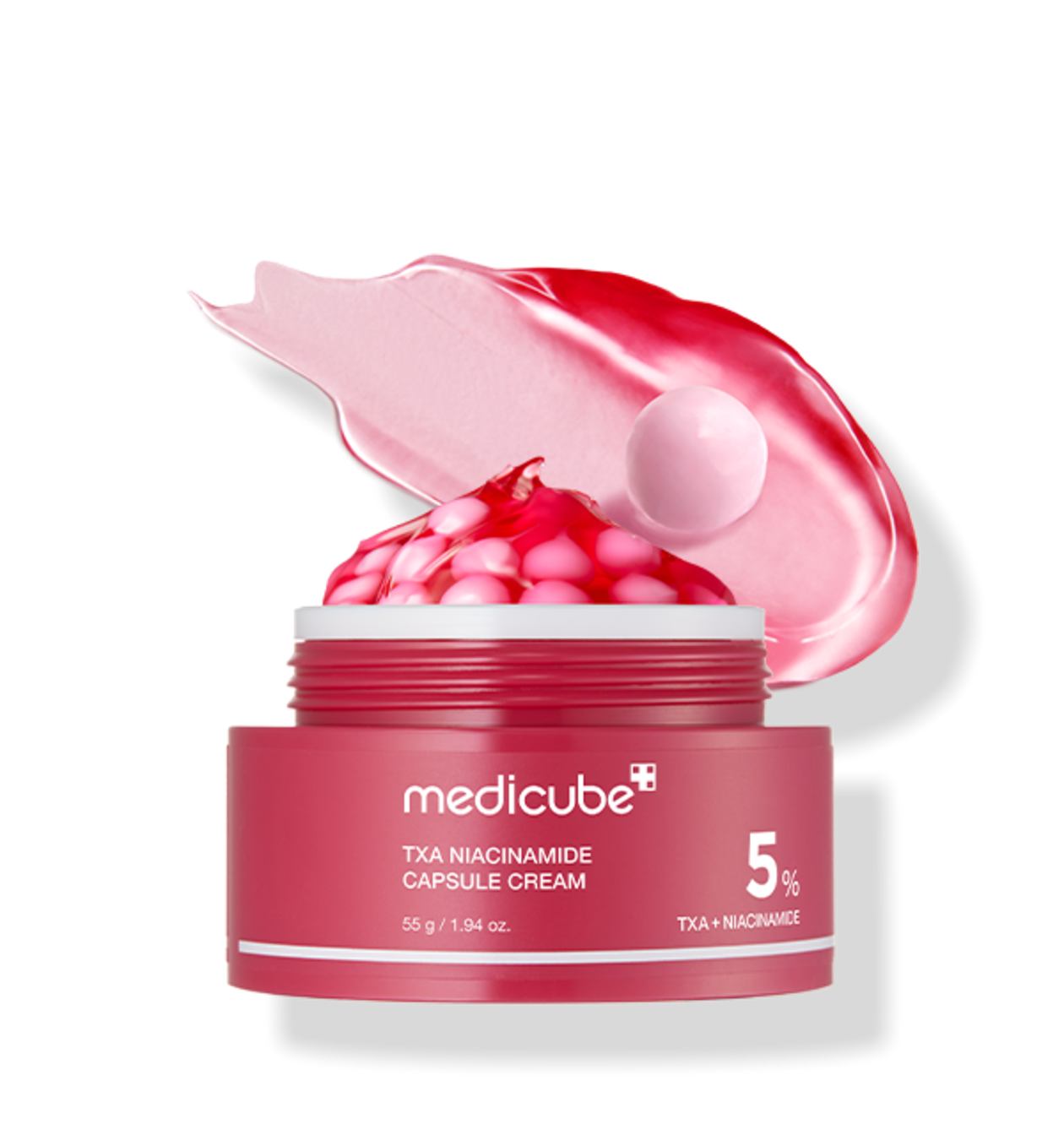 medicube TXA Niacinamide Capsule Creme mit Tranexamsäure und Glutathion, 55 g, aufhellende Gesichtscreme, Creme in Kapsel-Form
